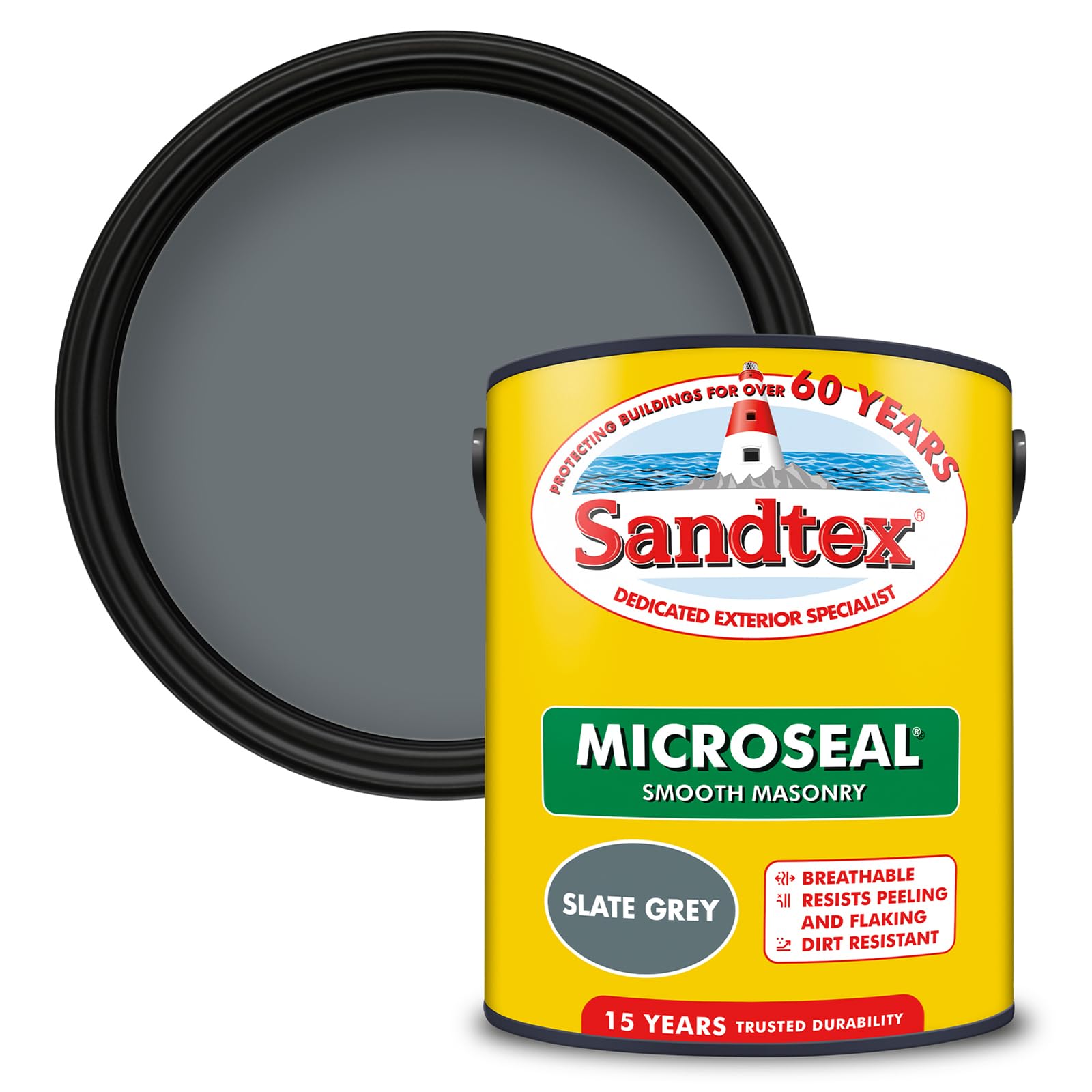 Sandtex 5L Slate Grey Masonry Paint