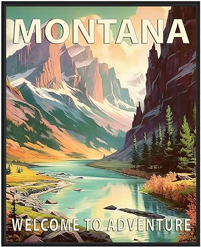 Miniatura 46 de Póster artístico de Tennessee, decoración artística de paisaje retro de Estados Unidos, pintura de montaña y paisaje de aventura para dormitorio,