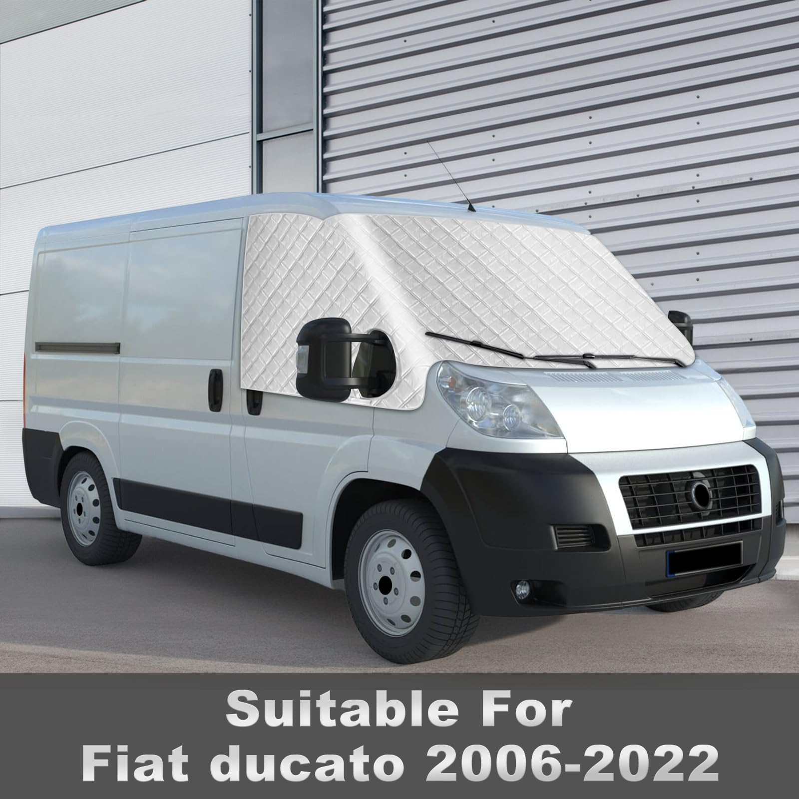 Tenda parasole per parabrezza per Fiat Ducato 2006-2026, parasole esterno riflettente a 5 strati, copertura protettiva anti-UV/antigelo/antipolvere per Ducato Jumper Boxer 2006-2026