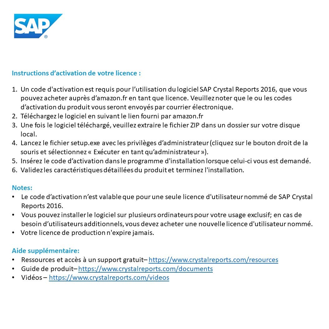 SAP Crystal Reports 2016 Reporting software [32 Bit] [PC Download]