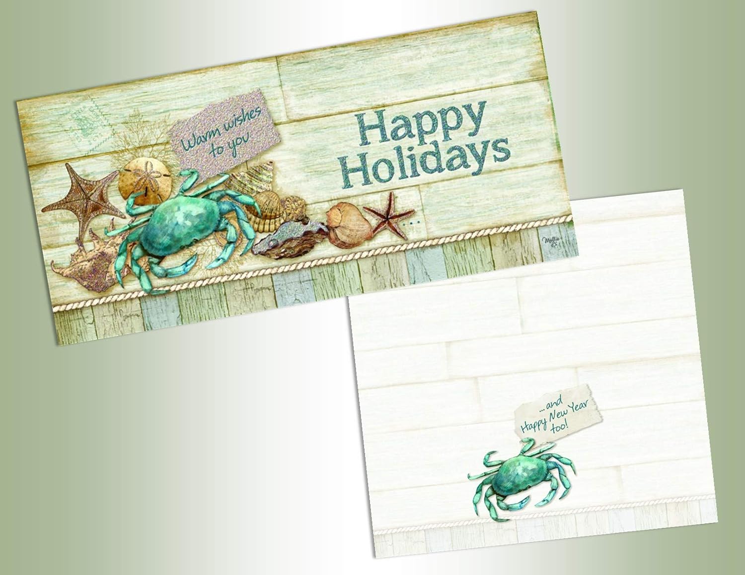Performing Arts Long Card, Glitter Embellishment Shells On Wood Stationery Paper, 66241-14