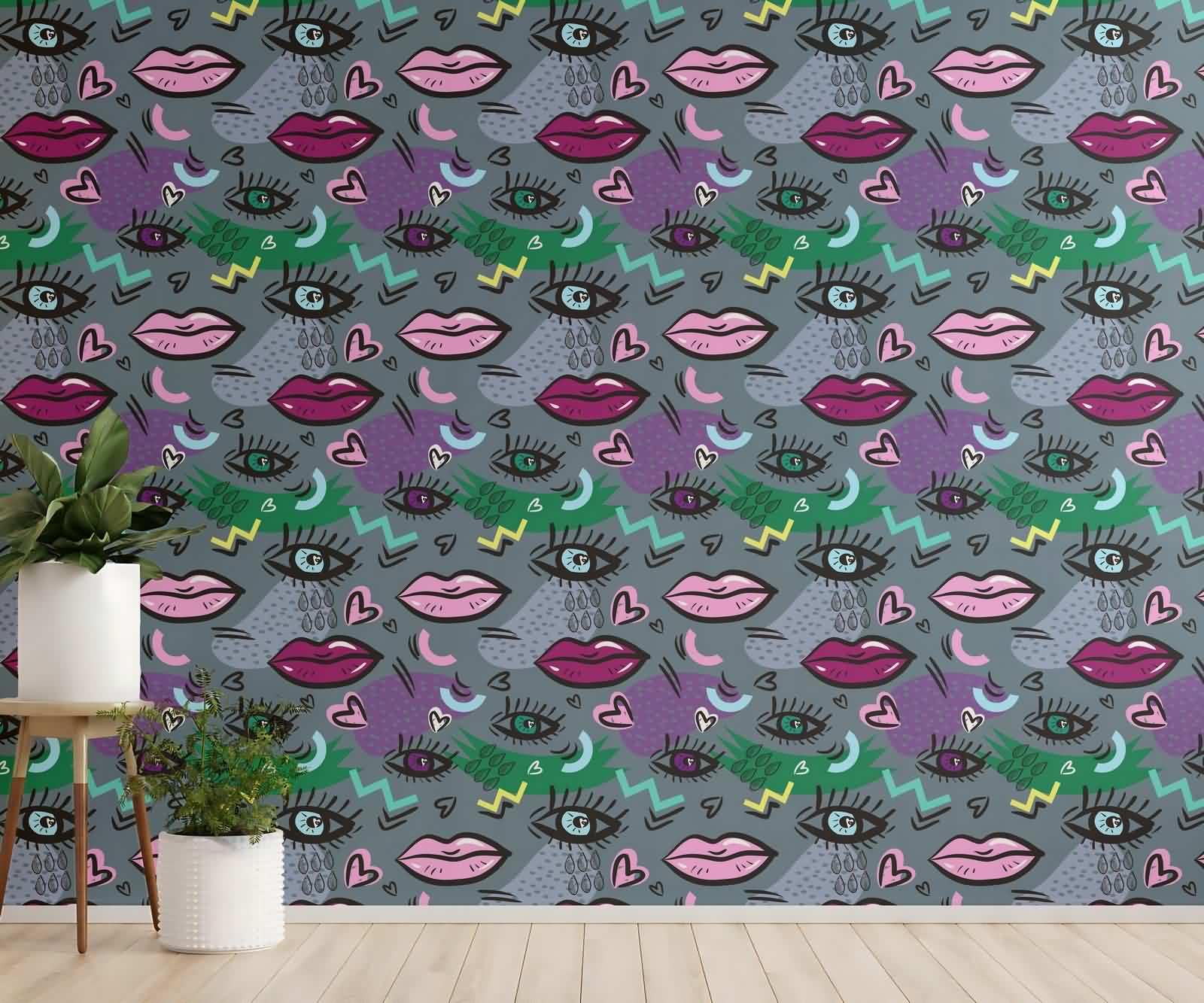 Dekoracja ścienna do salonu naklejki transferowe meble 45 x 1200 cm murale
