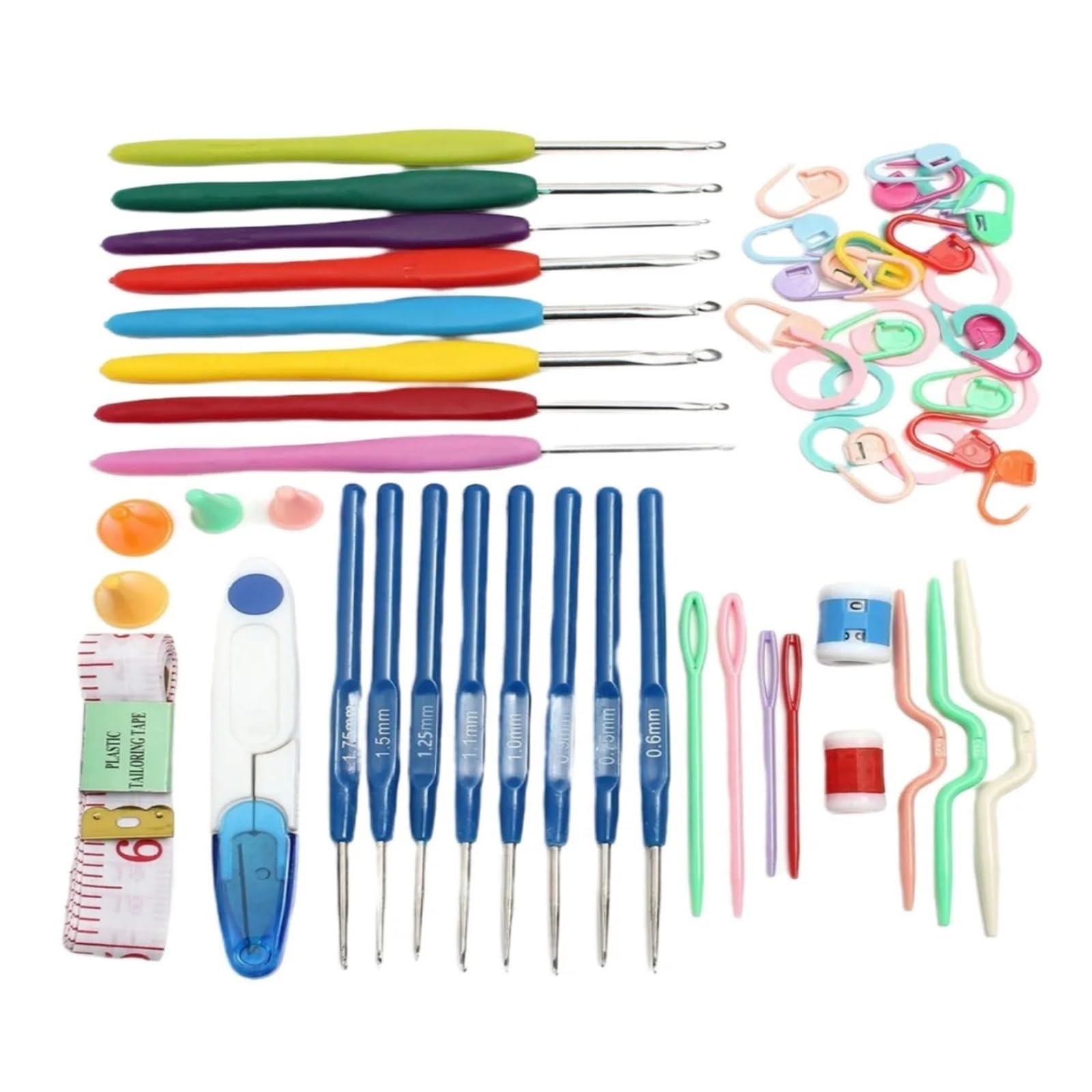 L6NqIAG Crochet Kit 16 Crochet Set Knitting Hooks Needle Stitches Knitting Craft Tools