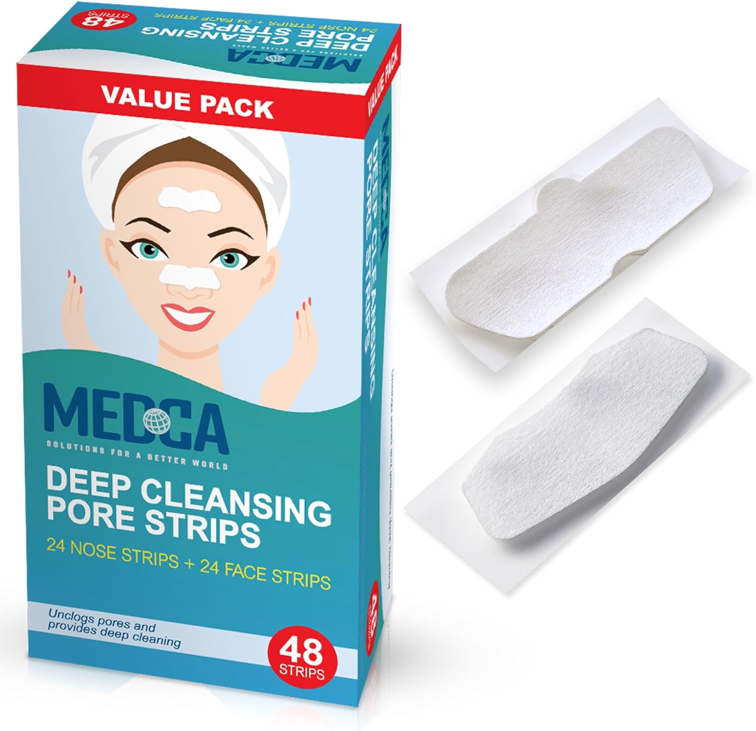 Deep Cleansing Pore Strips Combo Pack, 48 Count Strips