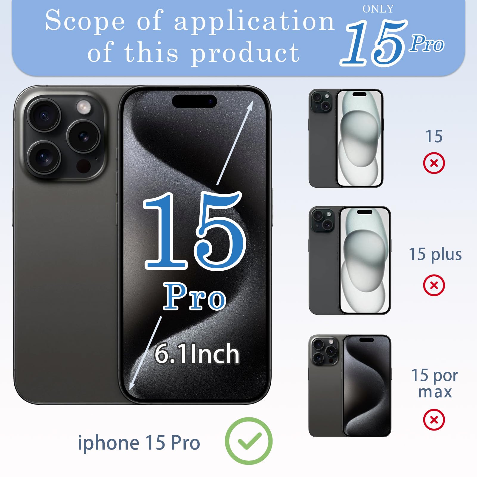 Amazon.com: ZNZHKR 15Pro Back Glass Replacement with Wireless
