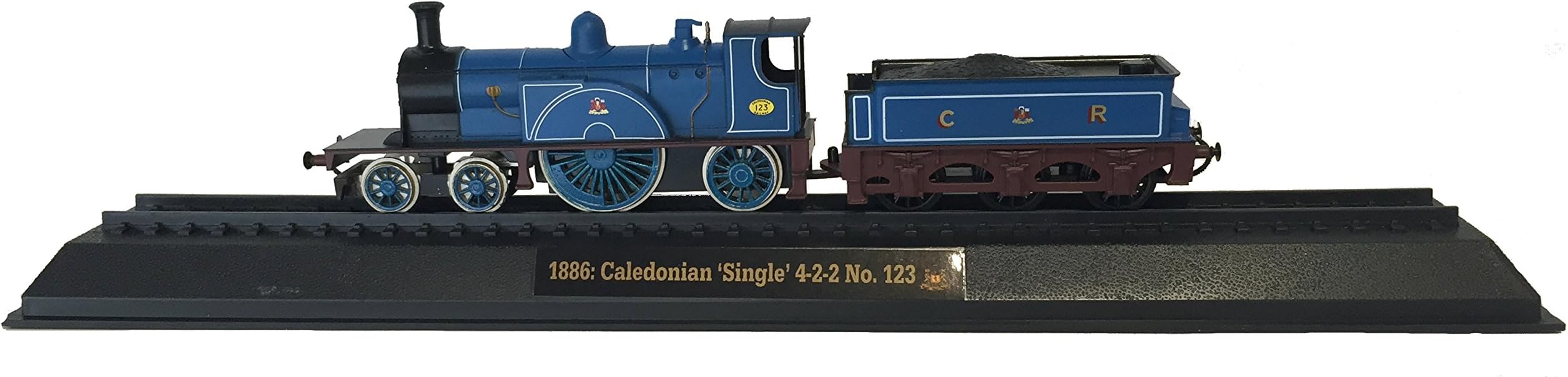 Caledonian 'Single' 4-2-2 No. 123 - 1886 Diecast 1:76 Scale Locomotive Model (Amercom OO-23)