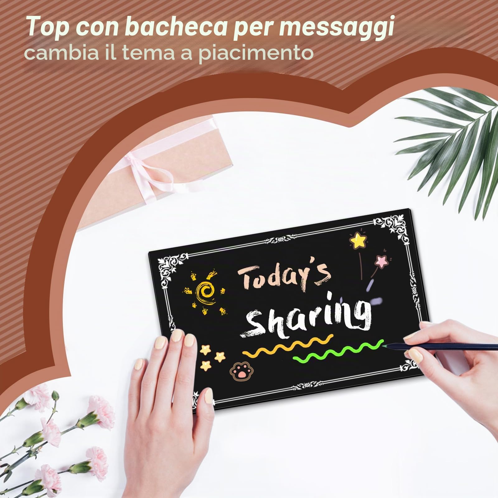 Pinzoveco Espositore per patatine, 5 ripiani, 40 clip, organizer per snack per scrivania da ufficio, base in legno rotante a 360°, espositore per caramelle, per banco di lavoro, feste, con bacheca per