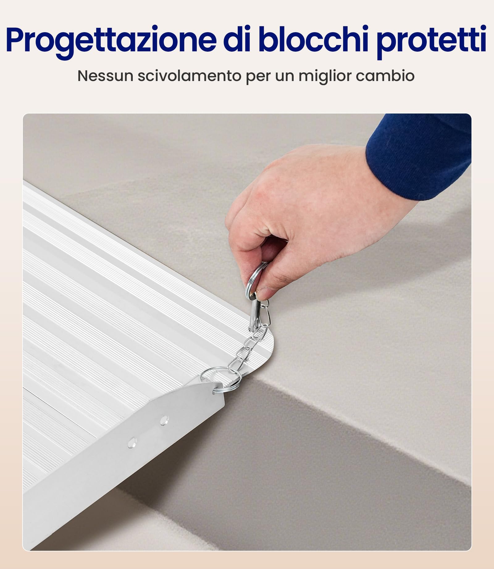 VOCIC CP32 - Rampa pieghevole per sedia a rotelle, 90 cm, per scale | Rampa in alluminio resistente fino a 300 kg, per sedia a rotelle, 76 cm, extra larga, leggera, adatta per casa e auto