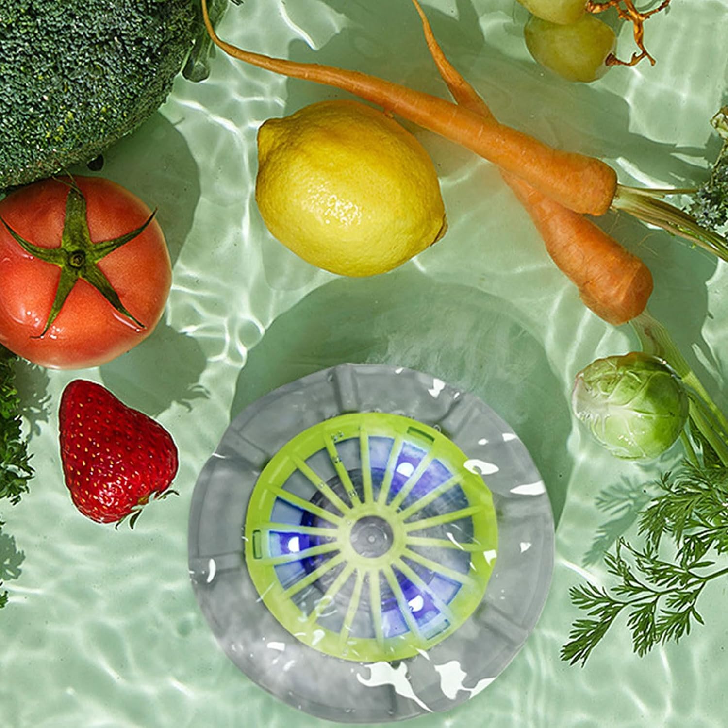 Portable Fruit and Vegetable Washer, USB-Powered Spinner