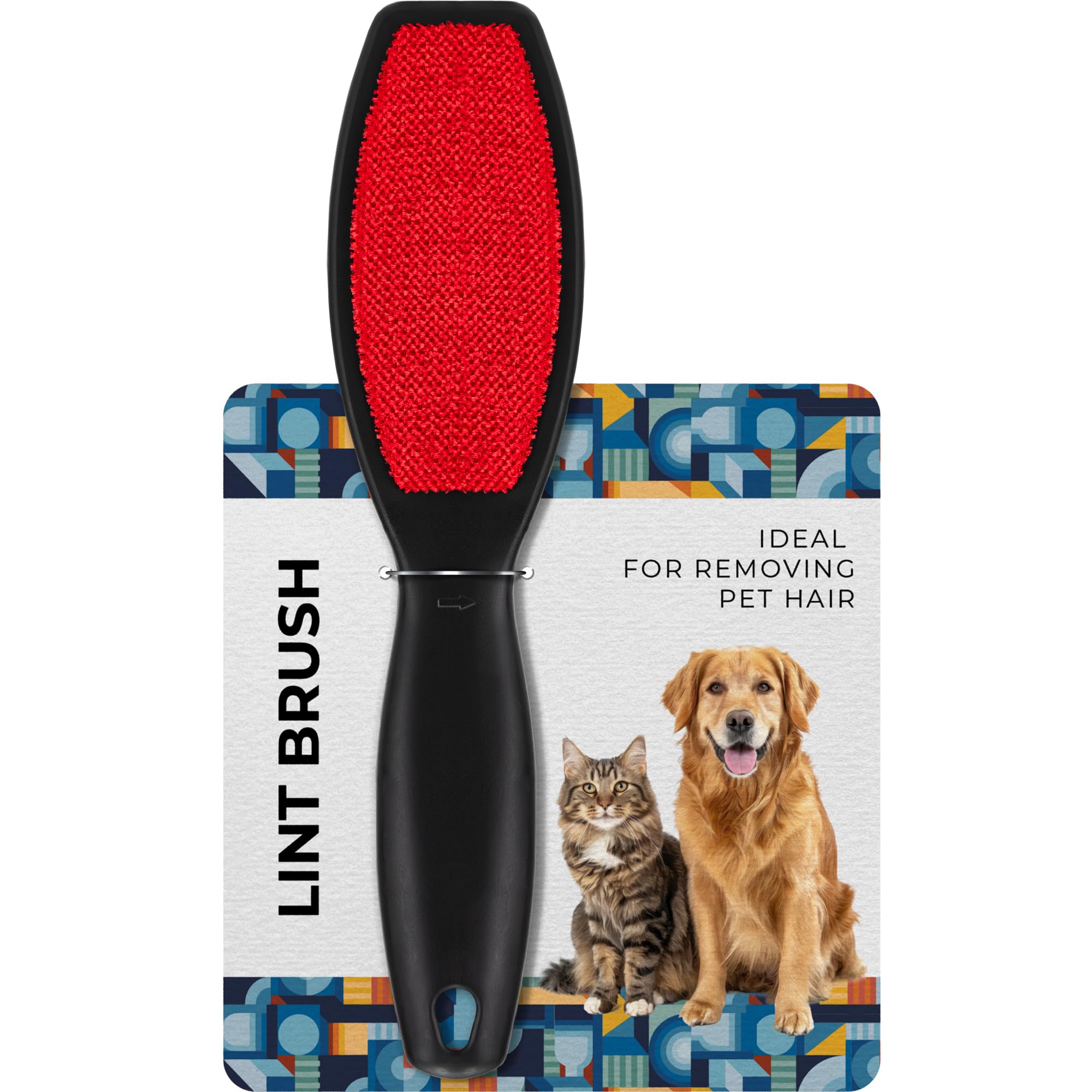 DecorRack Double-Sided Lint Brush (1 Pack), Pet Hair Remover for Clothes, Sofa and Furniture, Dog and Cat Fur Removal Brush, Fluff and Fuzz Remover Tool, Reusable, Portable (1 Pack)