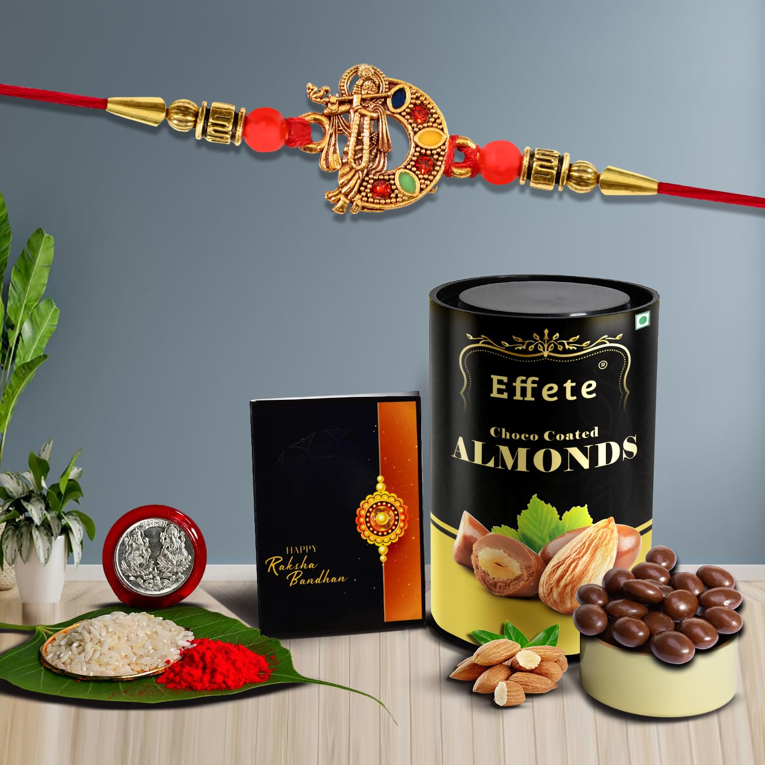 Vacalvers Deodap Rakhi For Brother And Bhabhi Set Of 1 With Silver Color Pooja Coin, Greeting Card, Chocolate, Rakhi With Gift, Rakhi For Kids, Rakhi Set, Rakhi Combo, Rakhi With Sweets (K1_257_Ca) (B09B11HFZ7) Amazon Price History, Amazon Price Tracker