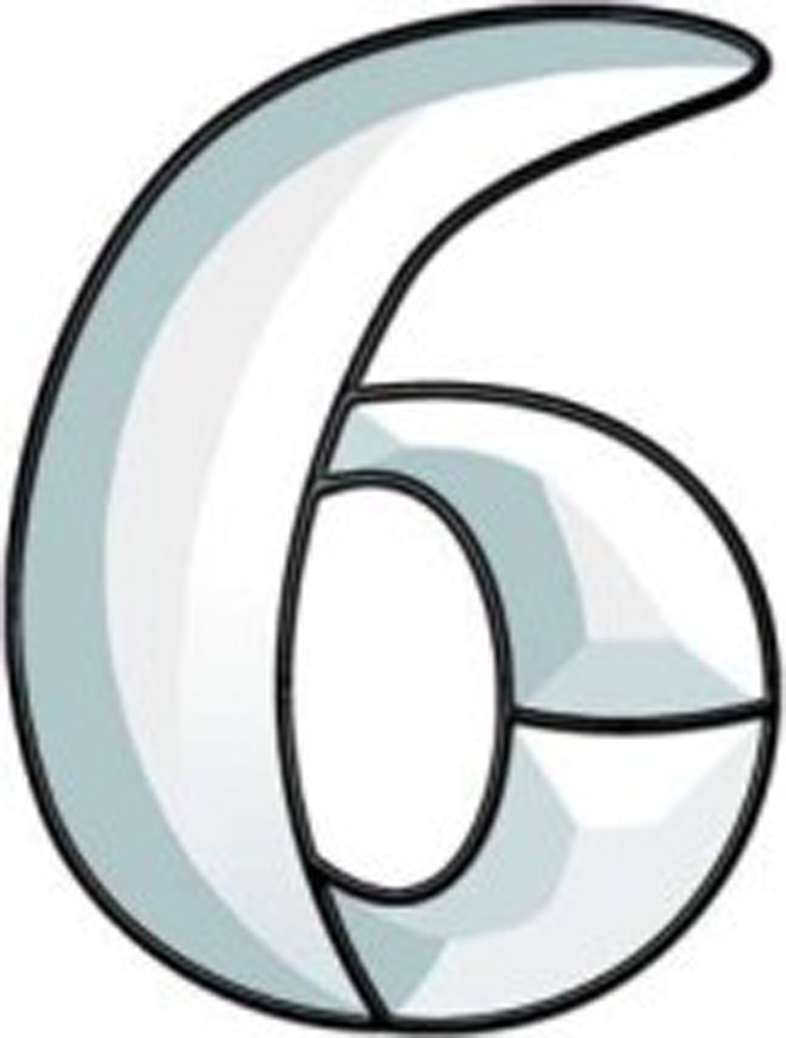 Stained Glass Supplies Beveled Number 6 Cluster