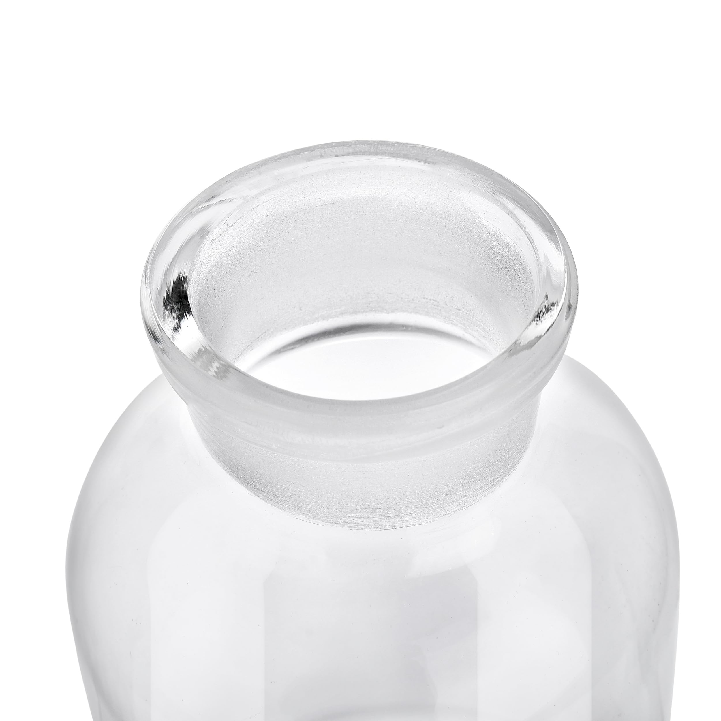 Laborflasche aus Borosilikatglas, Weithals, klare Glasflasche mit Bodenverschluss, dekorative Flaschen/Vase (transparent, 2500 ml/min)