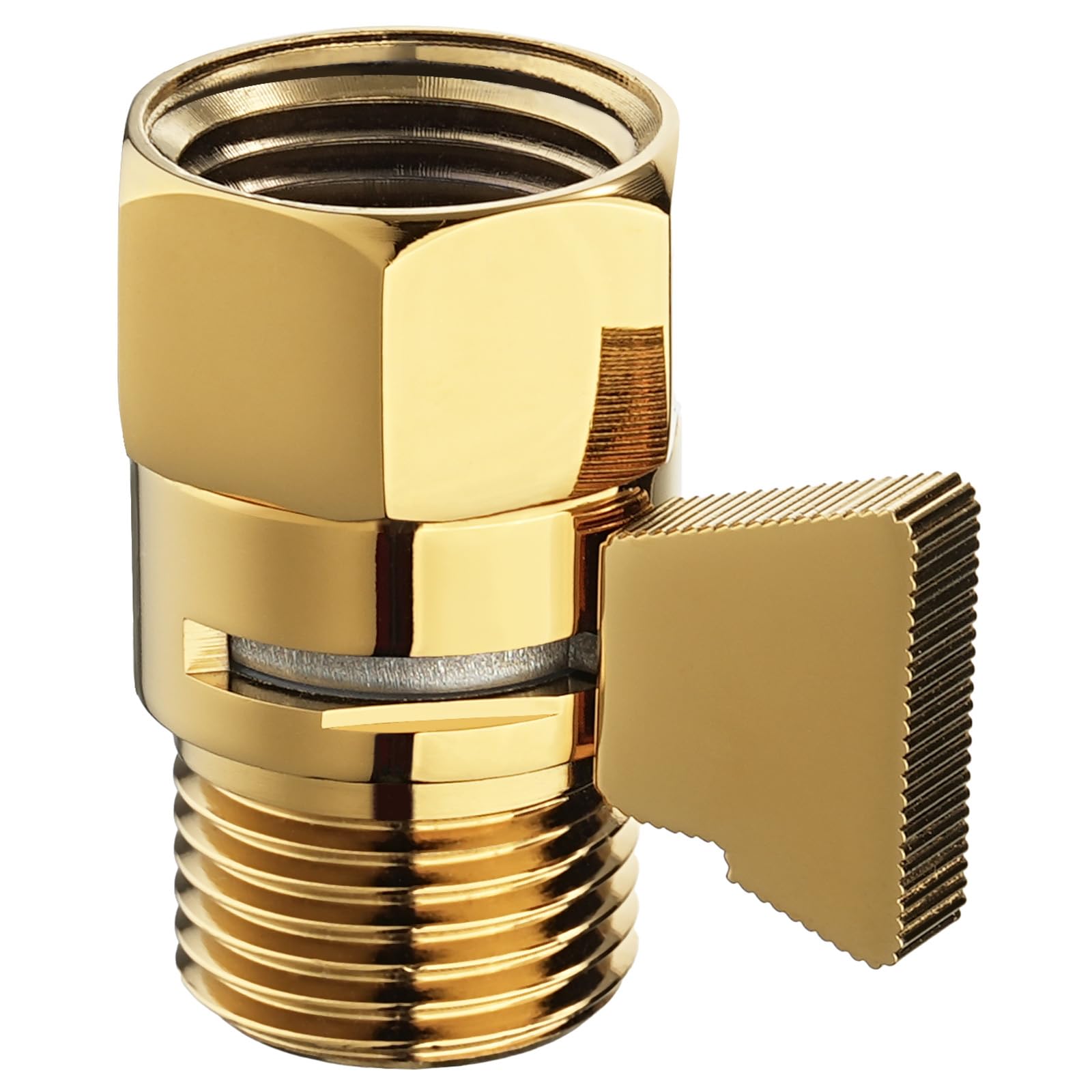Regulador de caudal de ducha, limitador de presión de agua, válvula de ajuste de flujo de ducha, válvula de control de volumen de agua | Restrictor de flujo de agua de latón, reductor de presión G 1/2 para cabezal de ducha de mano o pulverizador de bidé