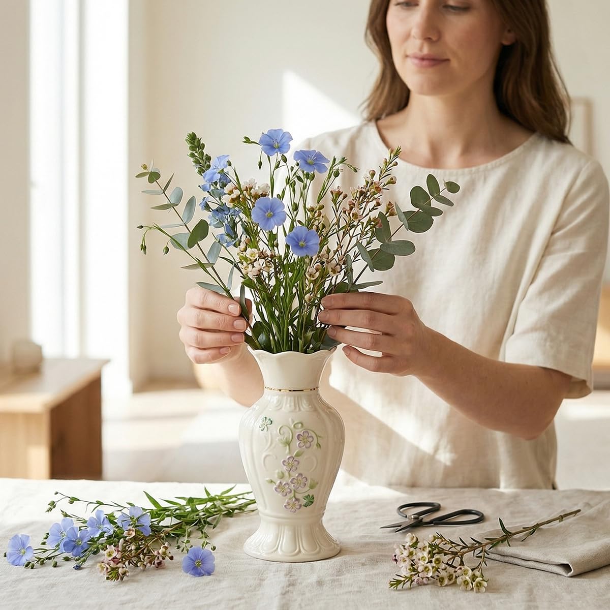 Amazon.com: Belleek Classic Irish Flax Vase | Fine Parian China