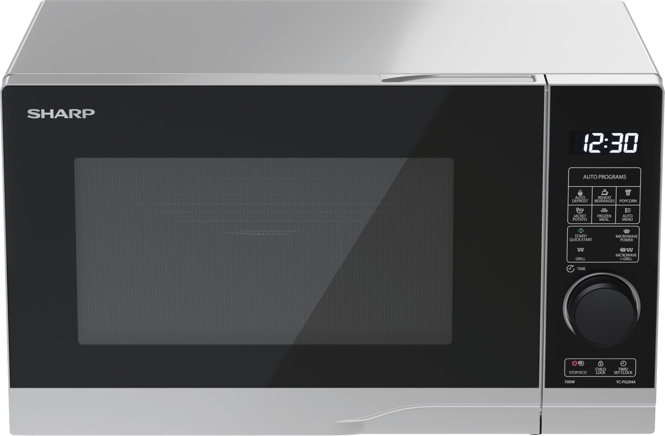 Forno Microonde Sharp Con Grill - 20 Litri, 5 Livelli Di Potenza, Piatto Girevole 255 Mm