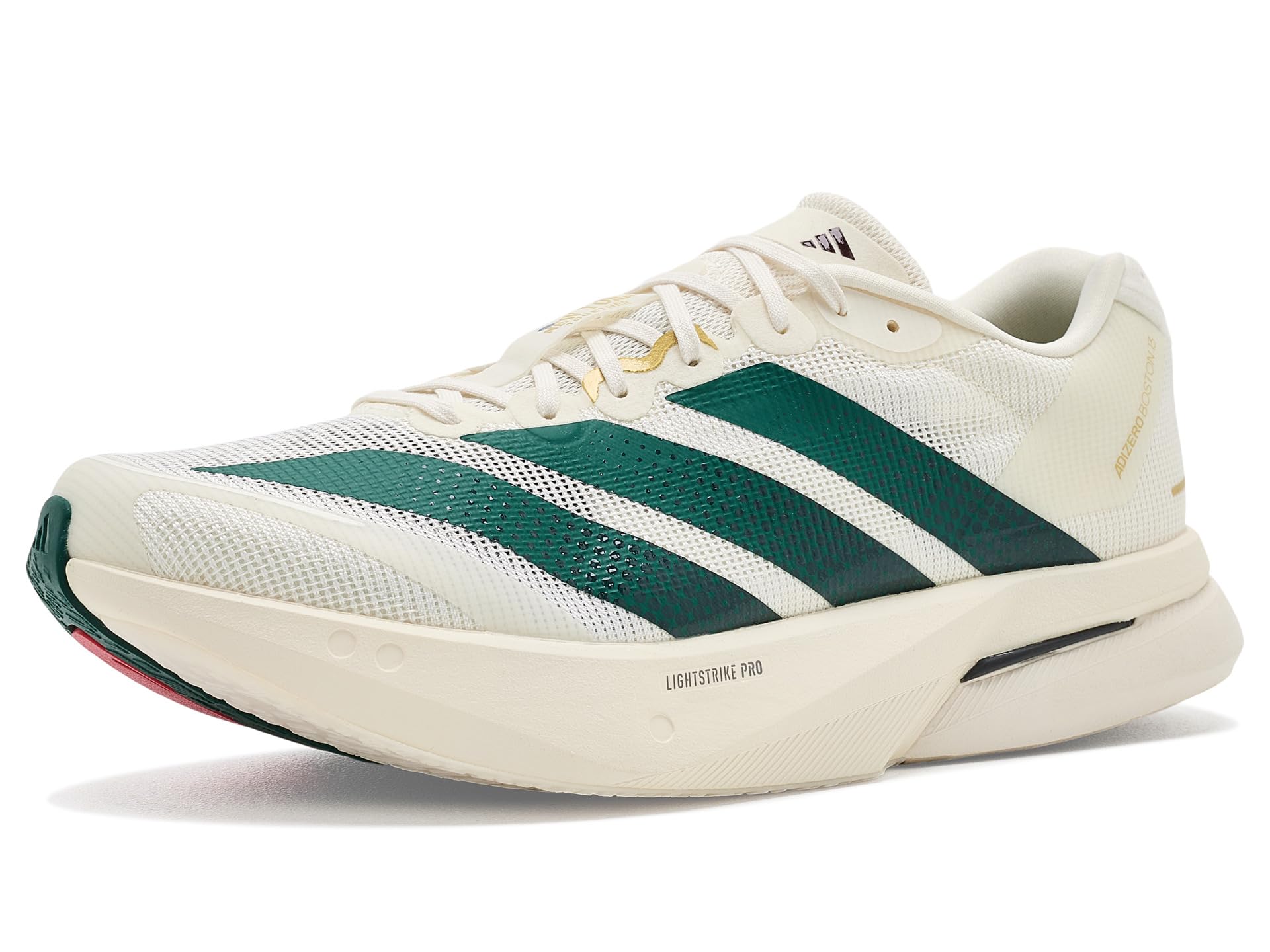 Mens Adizero Boston 13 Running Sneakers Shoes - Black, White