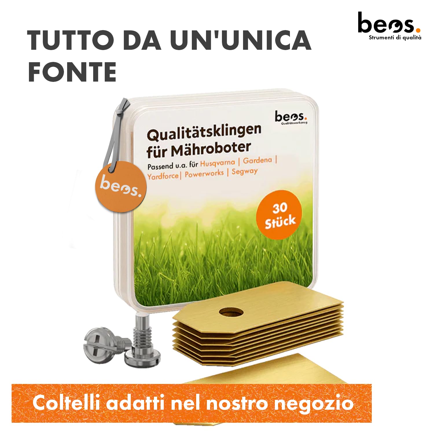 BEOS Disco Porta-Lame modificato per Robot Tosaerba Premium - Disco Porta-Lame Rinforzato con Fibra di Vetro per 7 Lame - Husqvarna 315x|420|440|430x|450x|520 EPOS|550 - Ø 222 mm