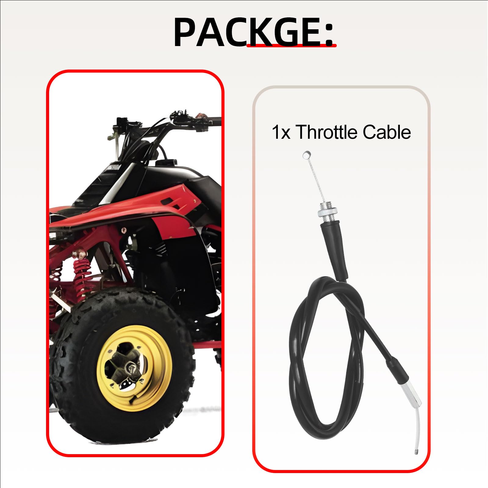 Amazon.com: Throttle Cable Compatible with Yamaha Warrior 350