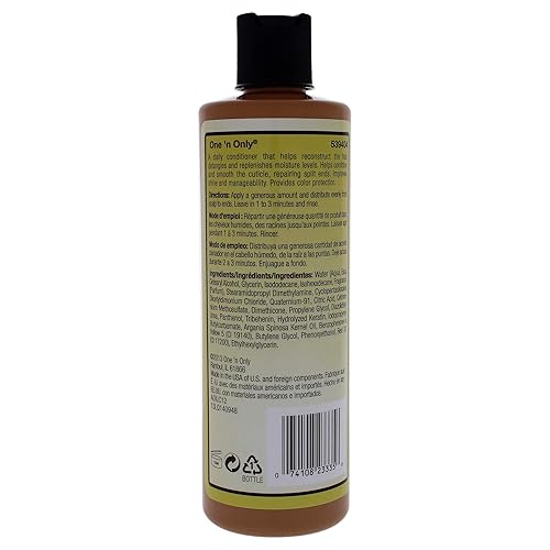 Miniatura 8 de One 'n Only Acondicionador reparador de humedad de aceite de argán, ayuda a desenredar y suavizar la cutícula del cabello dañada para mejorar la