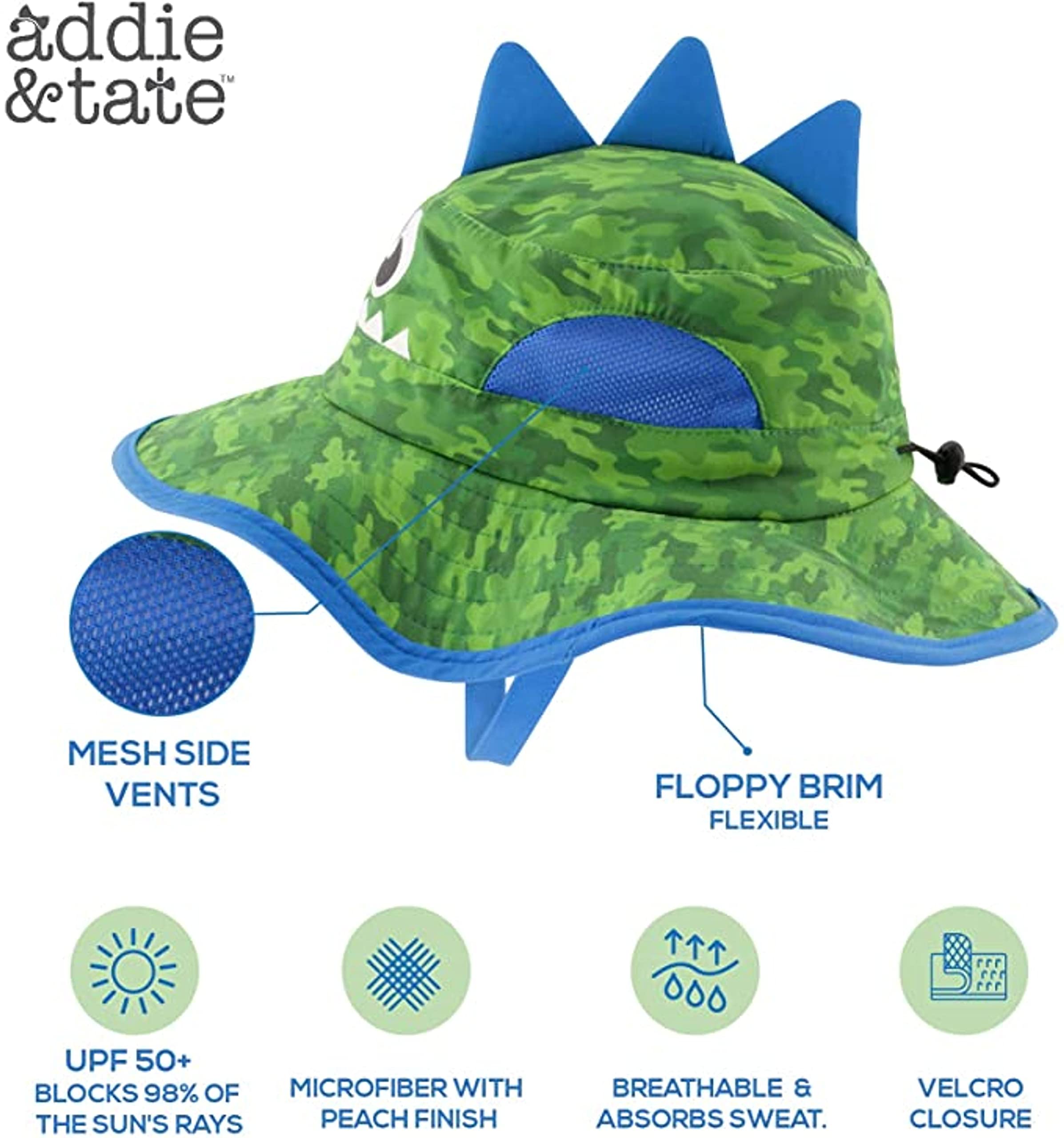 Cappello da sole per bambini e ragazze, con protezione solare UPF 50+ UV – età 2-7 anni - verde - 4-7 anni