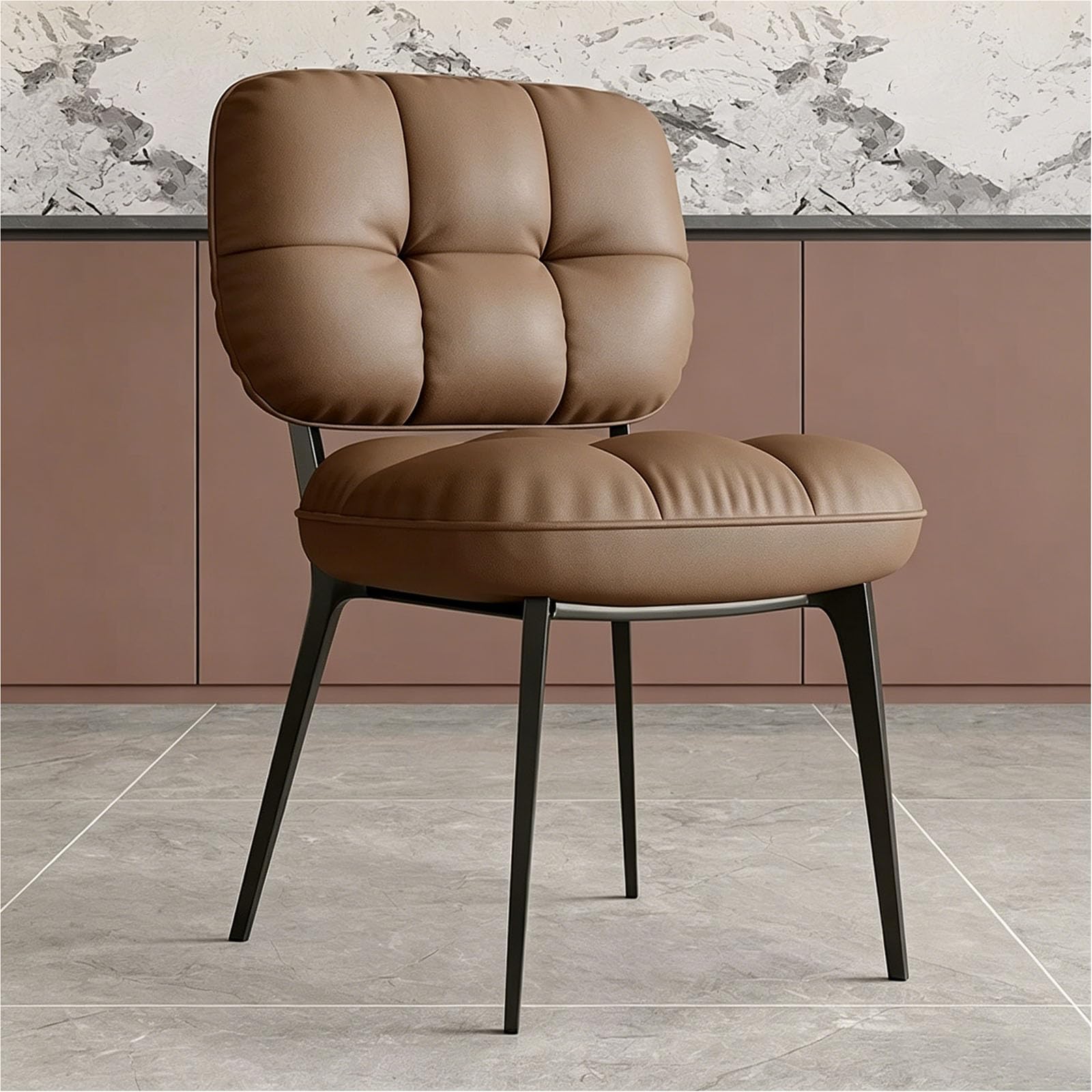ZTGL Thickened Upholstered Dining Chair, Mid Century Modern Accent Chair