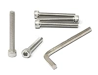 Vista 249 de iexcell 25 piezas M4 x 60/65/70/75/3.150 in paso de rosca 0.028 in acero inoxidable 304 cabeza hexagonal Tornillos Tornillos surtido Kit