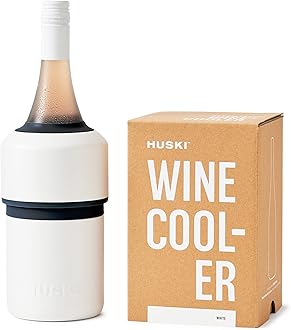 Wine Cooler | Premium Iceless Wine Chiller | Keeps Wine Cold up to 6 Hours | Award Winning Design | New Wine Accessory | Fits Some Champagne Bottles | Perfect Gift for Wine Lovers (White)