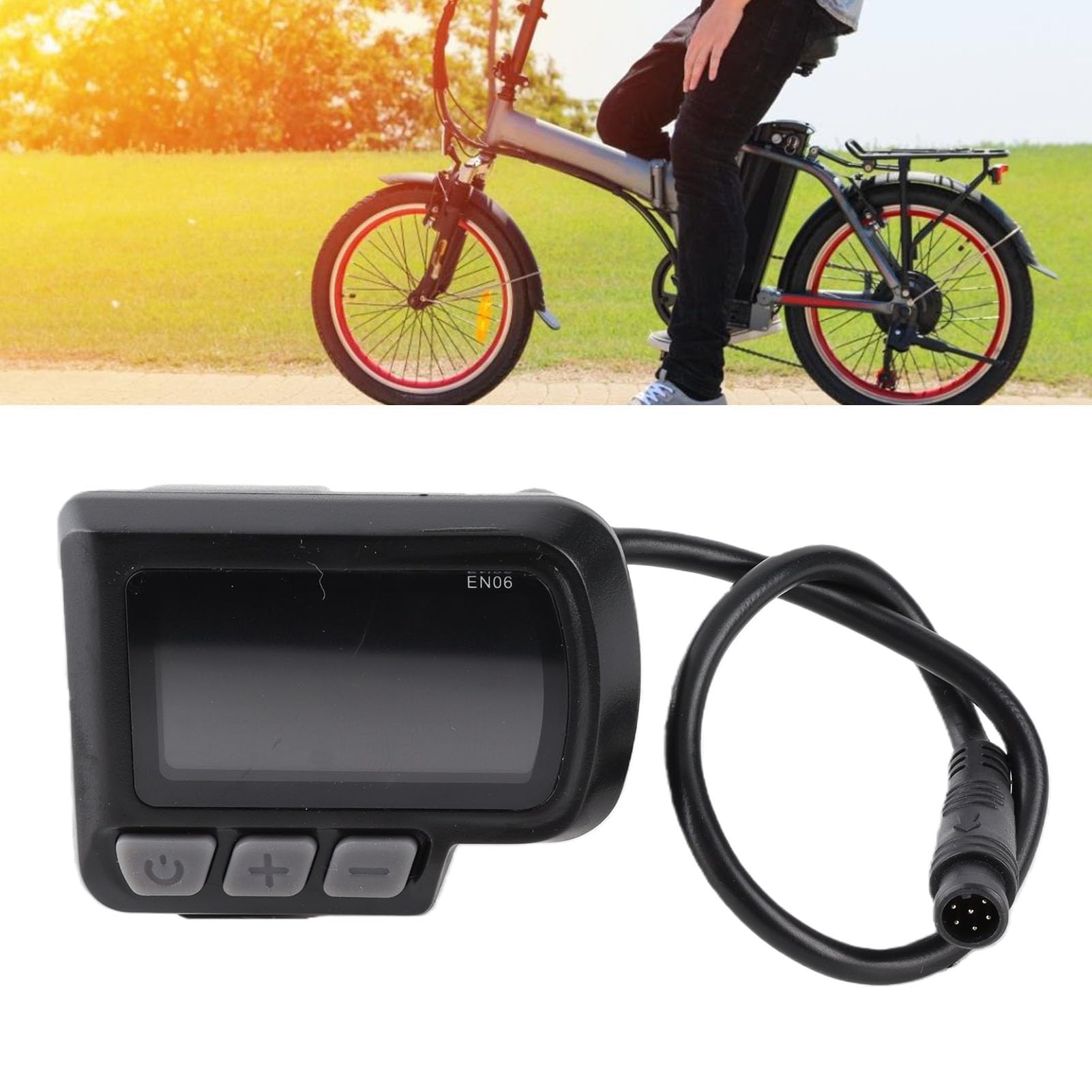 Écran LCD EN06 6 Broches, Compteur de Vitesse de Vélo étanche, Facile à Installer, Panneau de Commande pour Guidon de 22,2 Mm, 24 V, 36 V, 48 V, 60 V, Large Application