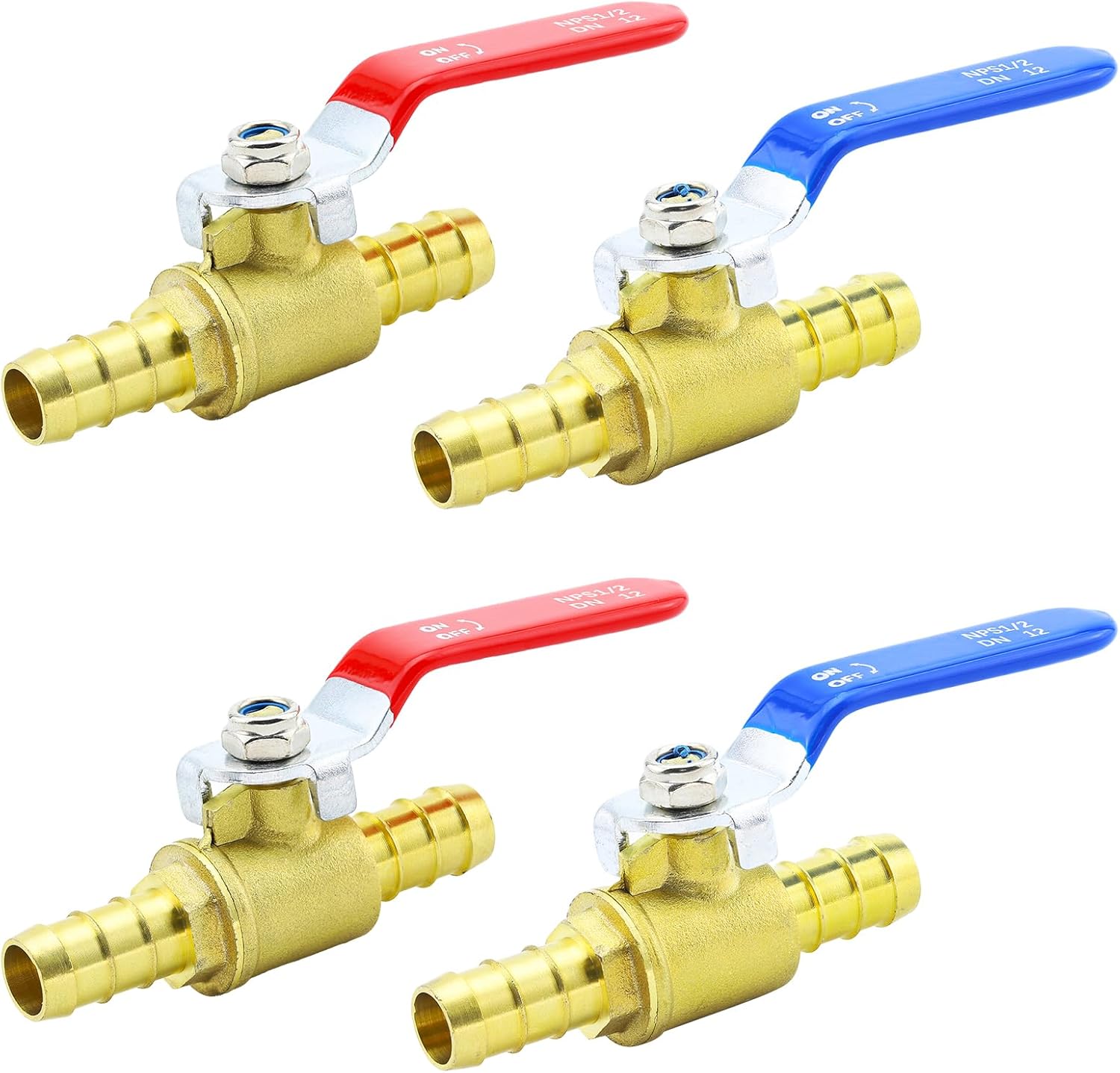 3/4 Inch PEX Ball Valves,20 Pcs PEX Brass Full Port Shut Off Ball Valve, Brass Full Port Quarter Turn Crimp Pex Valves for Hot and Cold Water