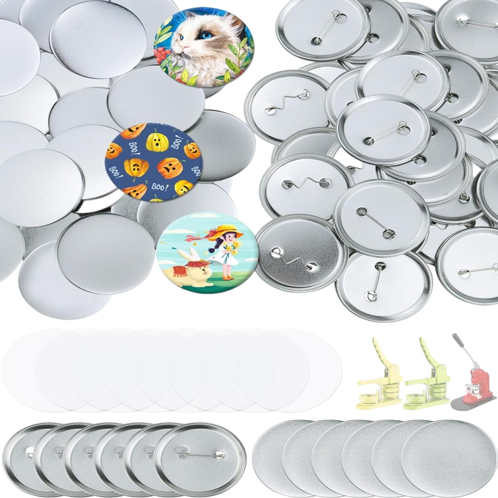 Badge en fer blanc brut pour vos événements scolaires et fêtes créatives