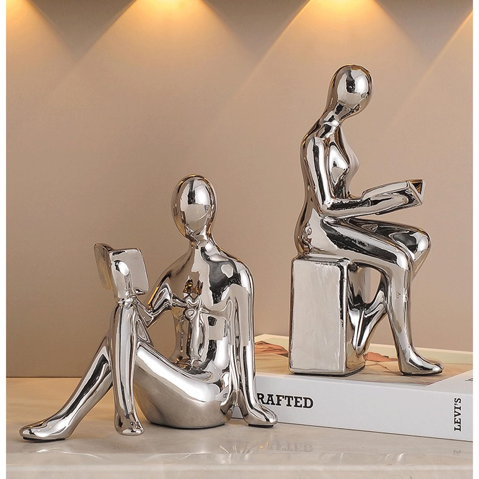 YOFAB Sujetalibros Decorativos para estantes Sujetalibros de cerámica para Libros Pesados ​​Sujetalibros Decorativos únicos Sala de Estudio o Regalos