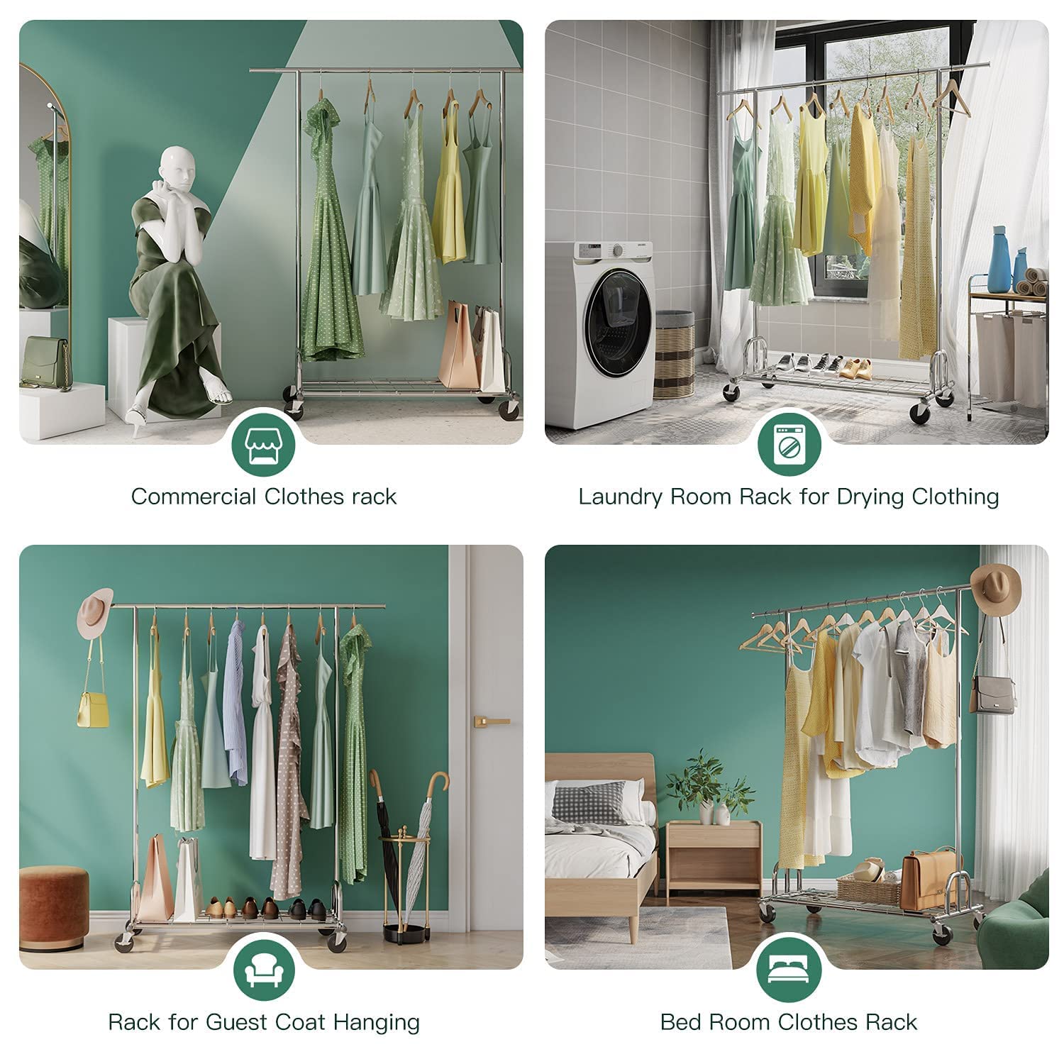 Buy Raybee Clothes Rack Heavy Duty Clothing Racks for Hanging Clothes Metal Hanging Clothes Rack