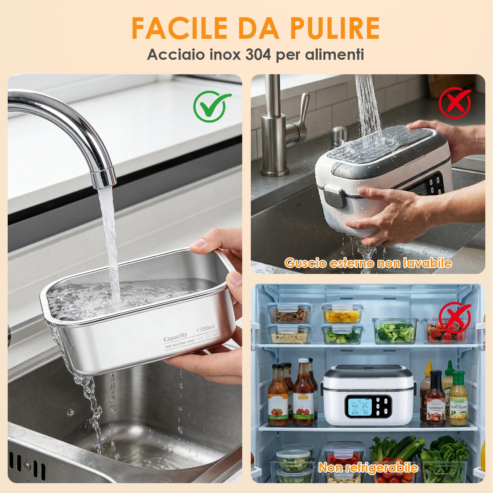 Dreamhigh 1.5L Scaldavivande Elettrico Portatile,Scaldavivande Portatile Con Batteria Ricaricabile 24000 mAh,Riscaldamento Temporizzato e Design Antiperdita per Auto e Lavoro (bianco)