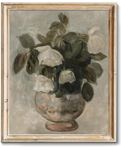 RETRART Arte de pared vintage, impresiones artísticas florales vintage para pared, decoración estética de flores vintage, impresiones en lienzo para