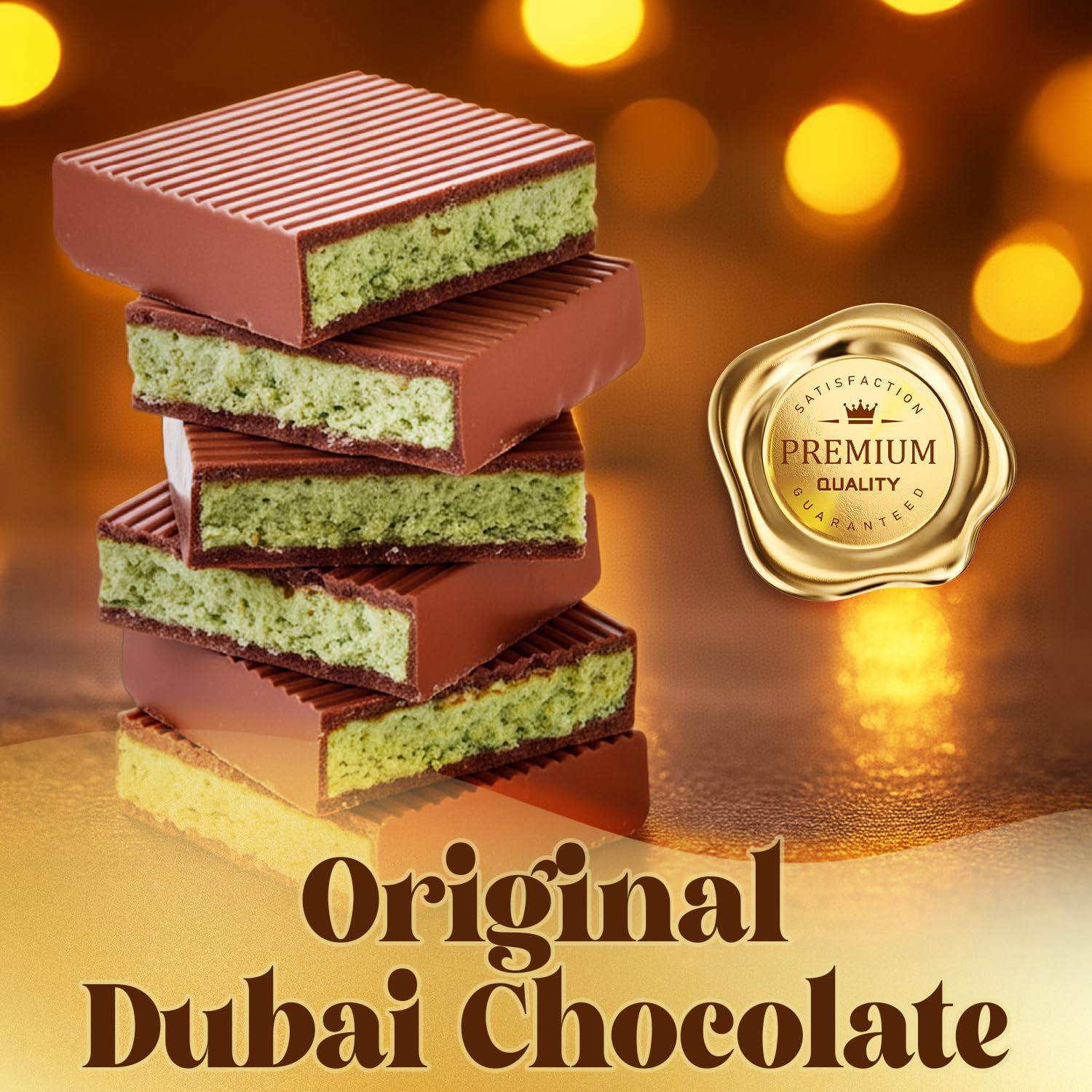 Dubai Chocolate Bar ‒ 2.3 oz | Milky Crispy Chocolate with Crunchy