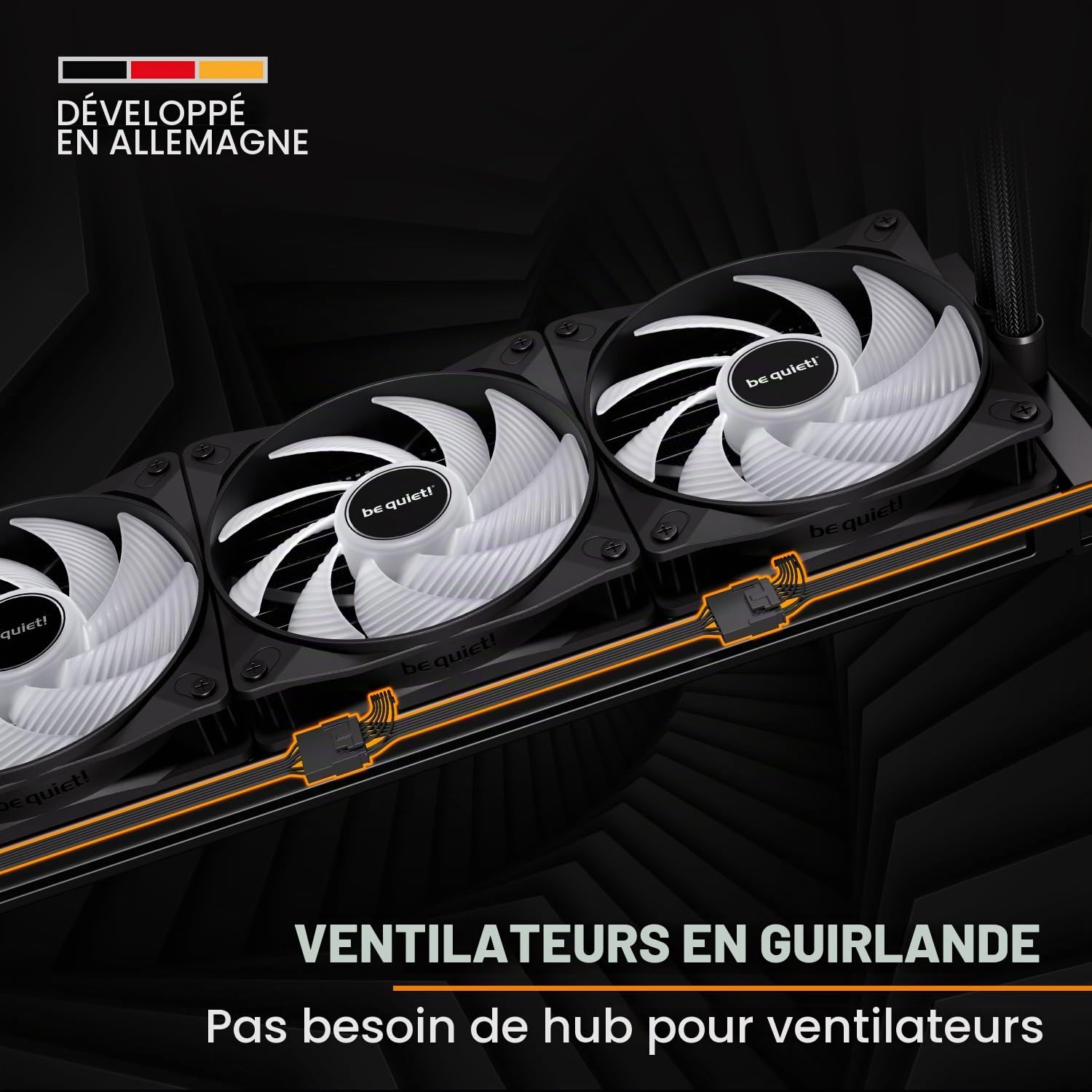be quiet! Pure Loop 3 LX 360 mm, refroidissement par eau tout-en-un, 3 ventilateurs LX 120 mm PWM haute vitesse, bloc de refroidissement ARGB avec 10 films d'éclairage inclus, performance de