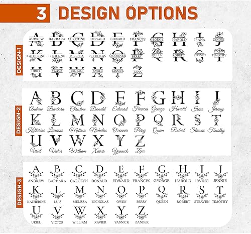 Miniatura 2 de shop4ever Monograma floral personalizado con inicial con nombre grabado copa de vino con tallo grabado regalo para mujeres y hombres en cumpleaños y