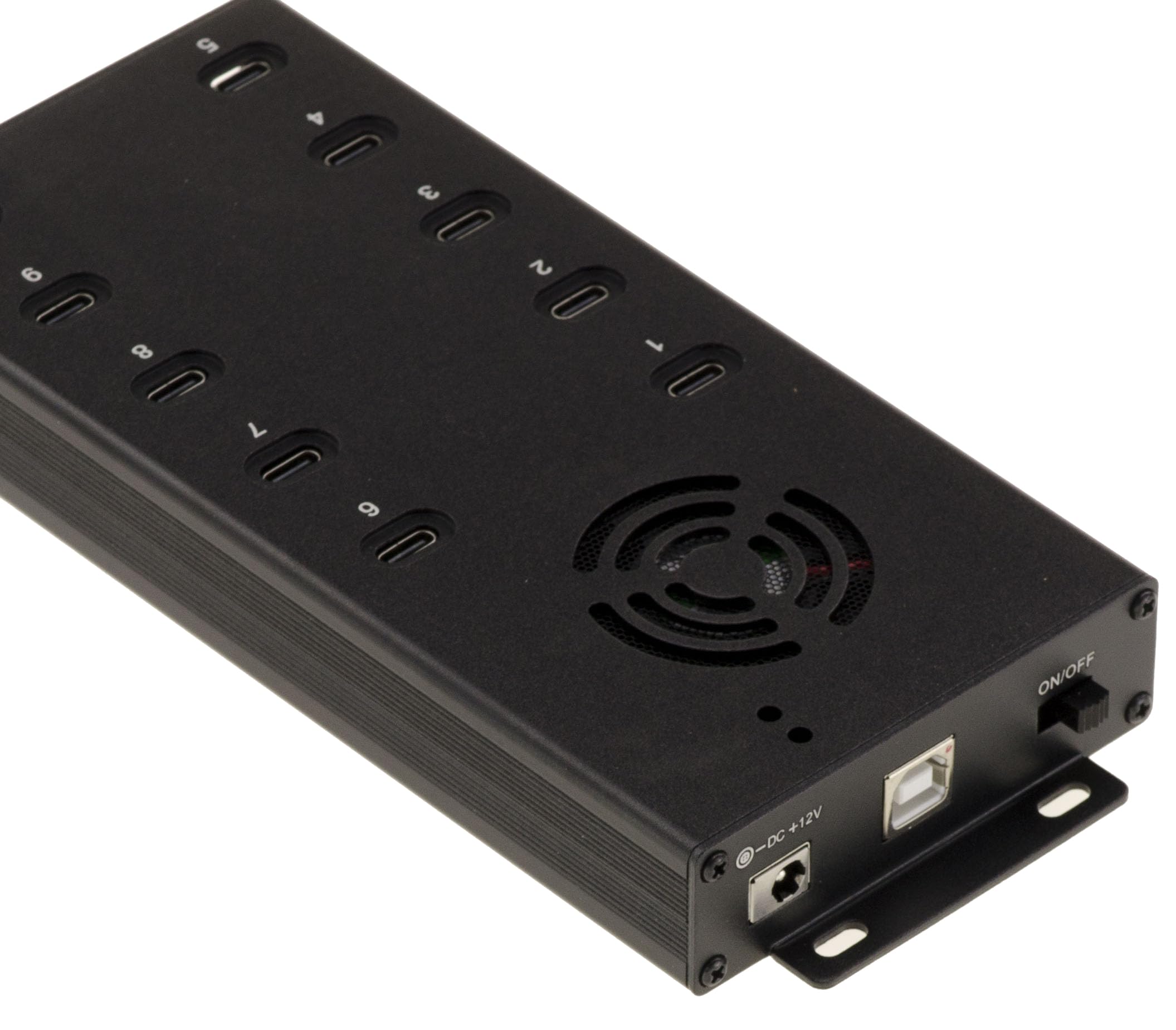 KALEA-INFORMATIQUE Przemysłowa stacja ładująca z metalu 10 portów USB typu C Maksymalna moc 120 W, zasilanie 5 V 2,1 A na port
