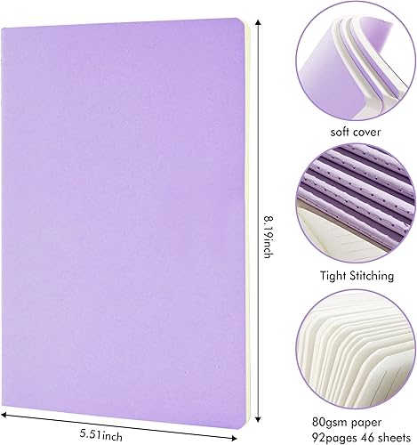 Miniatura 2 de feela Paquete de 36 diarios de tapa blanda a granel, diario de viaje rayado en blanco para mujeres y hombres escribiendo, cuadernos con rayas