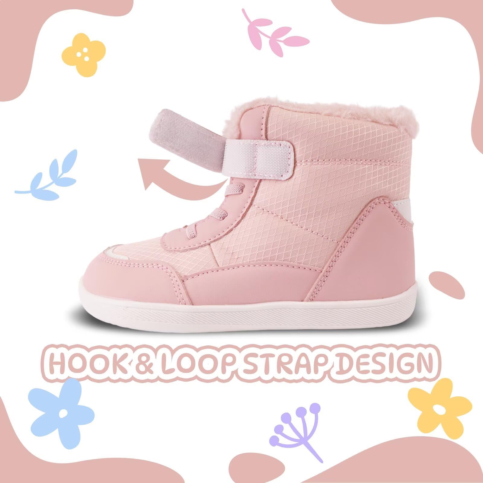 Chaussure de Randonnée Enfant Fourrees Bottes d'hiver Imperméable Antidérapante pour Garçon et Fille