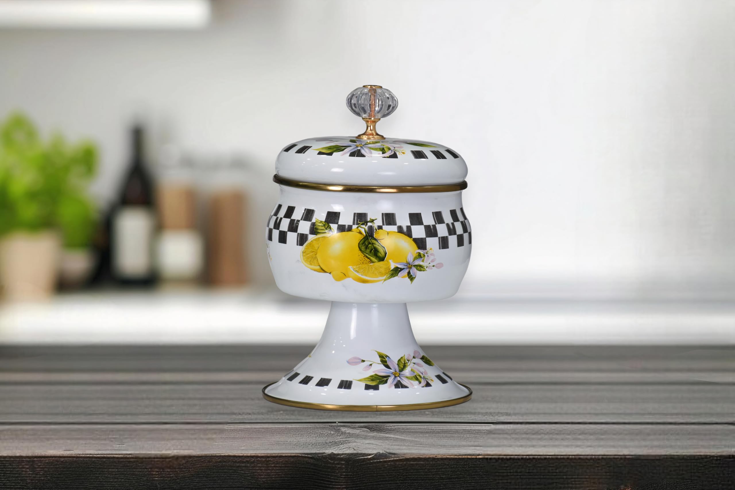 PR Home Lemon Emaye Ayaklı Şekerlik