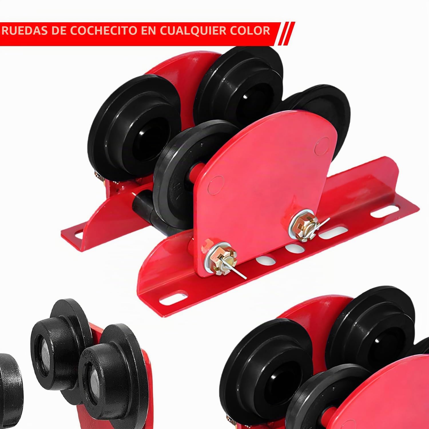 Carretilla hasta 500 kg, grúa 500 kg, vigas I 68-110 mm, suspensión doble, cabrestante ajustable