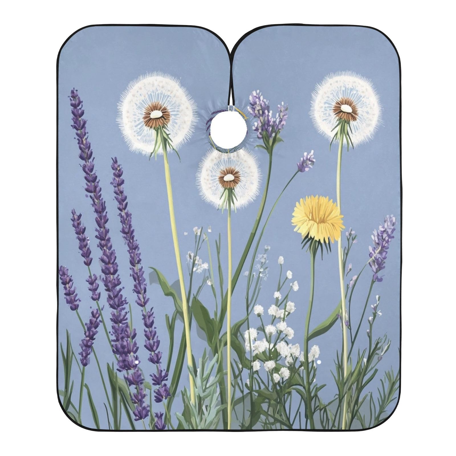 Kigai Dandelion Hair Cutting Cape for Men & Women Waterproof Barber Cape Professional Hairdressing Salon Styling Apron with Adjustable Closure Snap