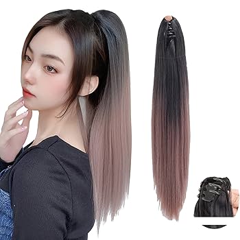 Amazon.co.jp: レディース クリップ式 カラフル グラデーション