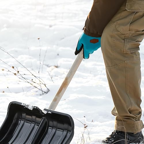 Miniatura 10 de COOLJOB Guantes de invierno impermeables para congelador, jardinería, pesca, construcción, guantes de goma de doble capa para interiores y