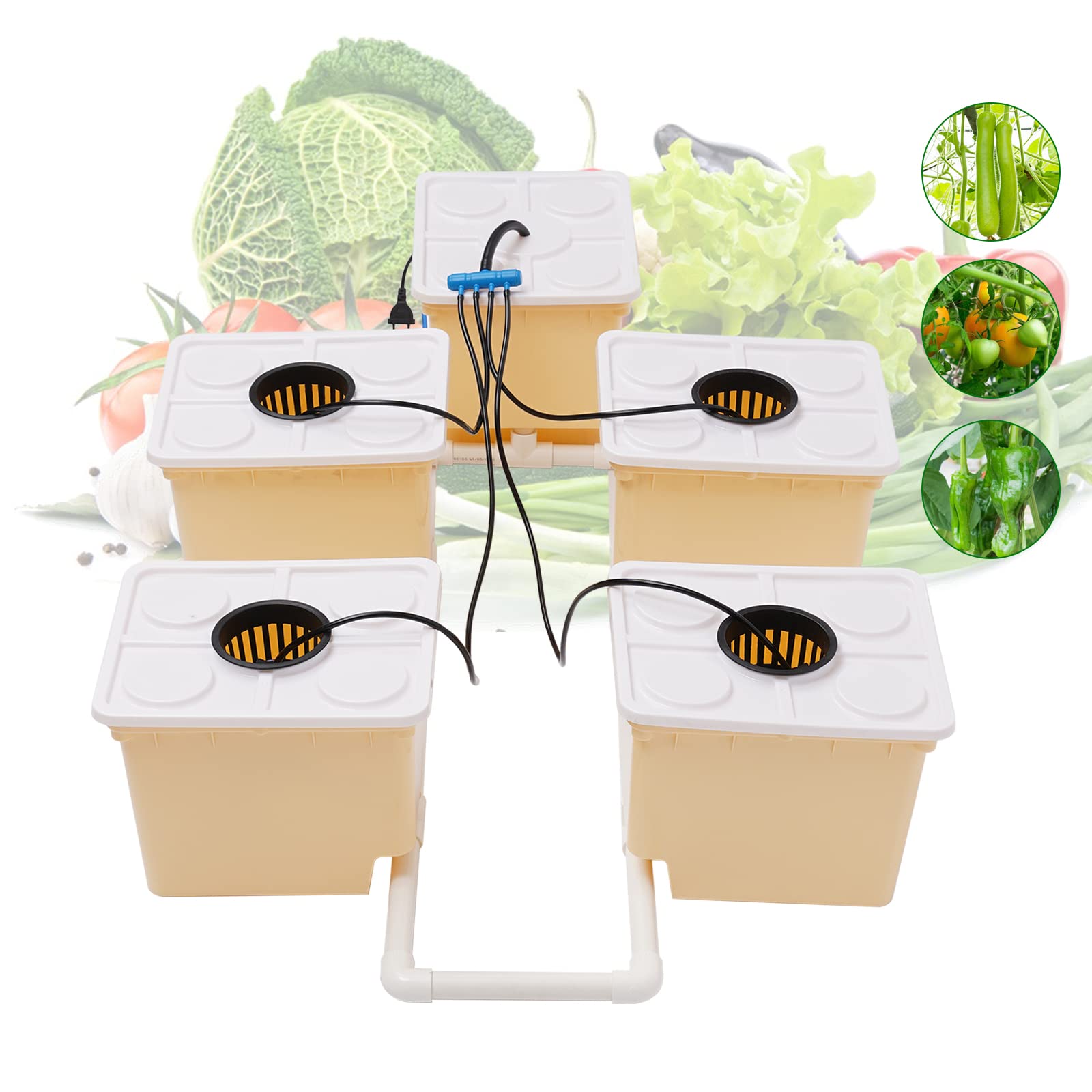 11L Hydrokultur Grow System Kit fur Home Indoor Hydroponic Anzucht-System,Indoor Garten Hydroponics Anzucht-System Anzuchtsets für Blumen & Kräuter