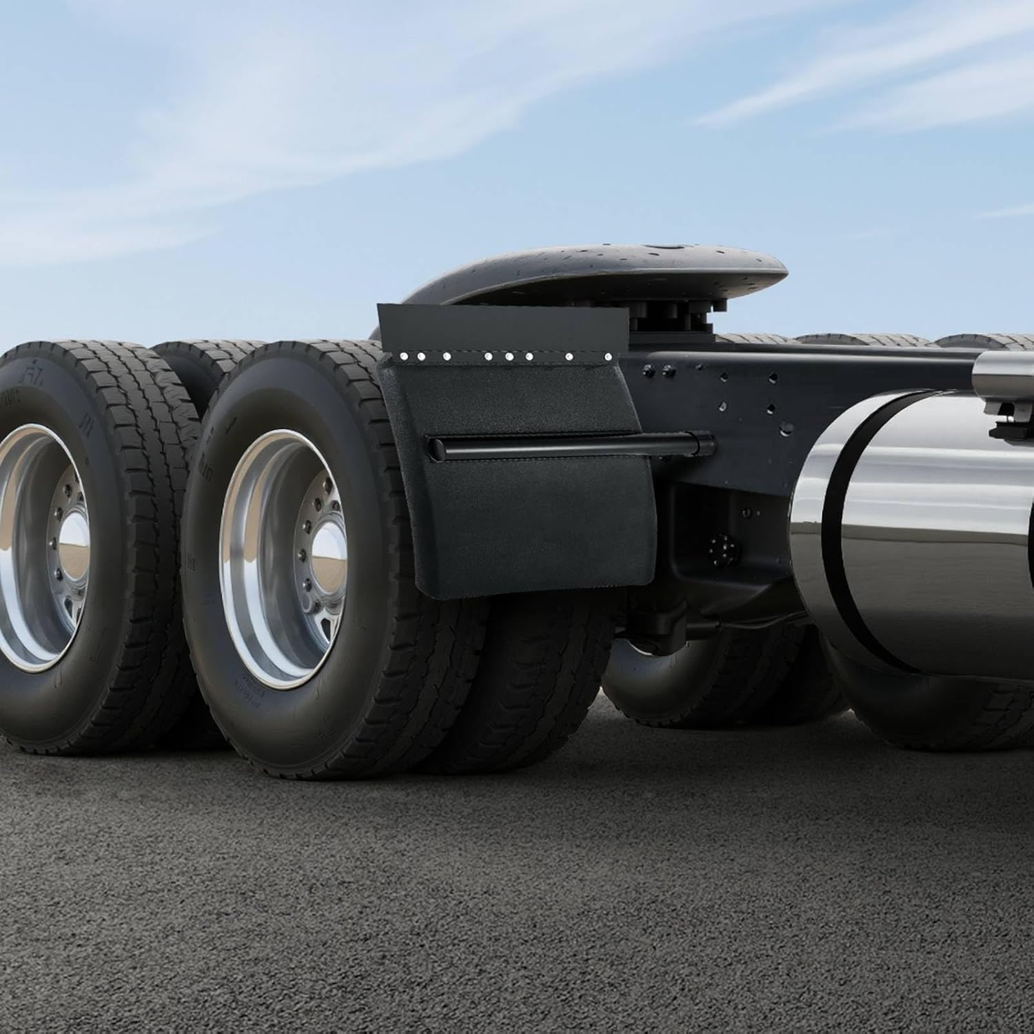 VEVOR Quarter Fenders for Semi Trucks, 24" x 24" Semi Truck Fenders with Tube Bracket and Mounting Hardware, 1 Pair Right & Left Quarter Fender Set, Fit for Freightliner, Peterbilt, Kenworth