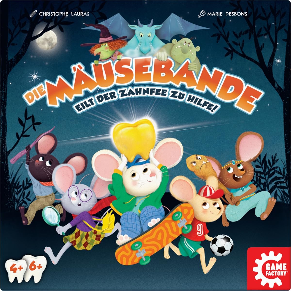 Game Factory 646058 Die Mäusebande, kooperatives Kinderspiel, Familienspiel | Merkspiel, Memospiel für Kinder ab 4 und 6 Jahren