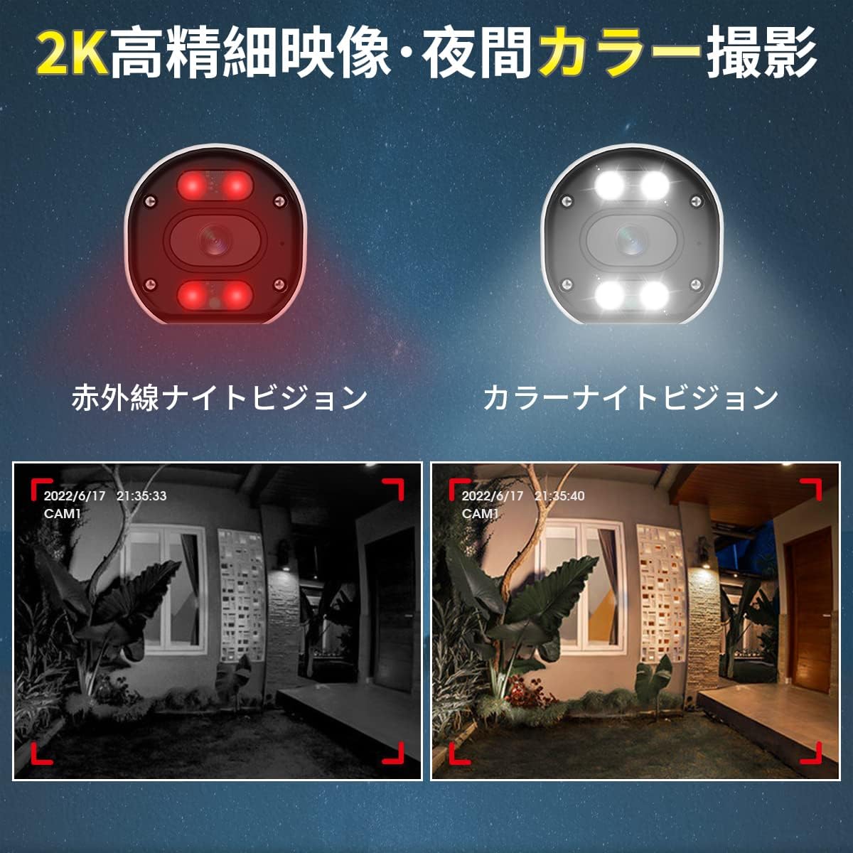 Comparison of infrared and full-color night vision images